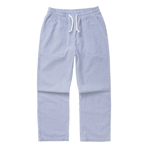 Service Works - Pantalones seersucker a rayas de durazno | Azul claro