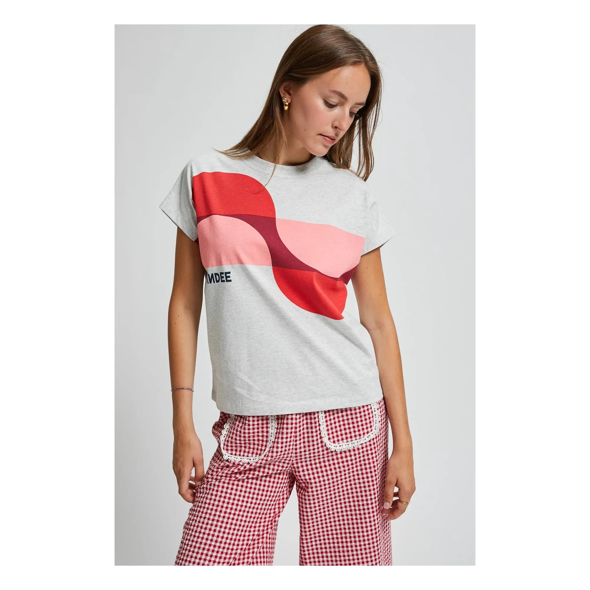 Indee - Camiseta estampada Mink | Gris jaspeado
