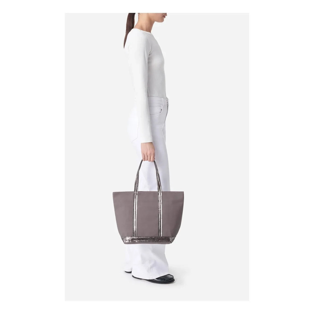 Vanessa Bruno - Bolso tote con cremallera M | Gris carbón