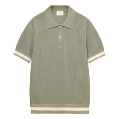 Ché Studios - Polo de algodón Quinn | Beige - Verde