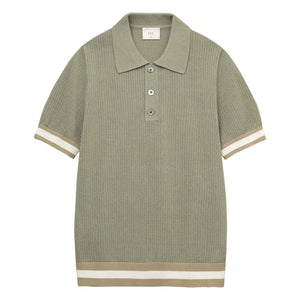 Ché Studios - Polo de algodón Quinn | Beige - Verde