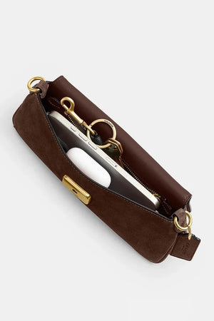 Bolso de hombro Coach Jet de ante para mujer