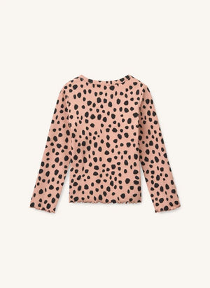 Liewood - Nieve Leopar Camiseta de Manga Larga de Algodón Orgánico | Rosa Claro