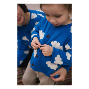 Bayiri - Cárdigan de Algodón Orgánico Nubes | Azul