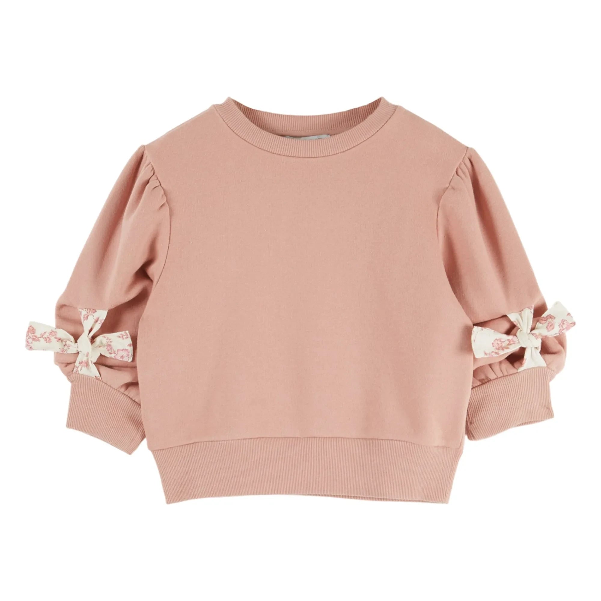 Emile et Ida - Rosalie Düğümlü Sweatshirt Organik Pamuk | Pembe
