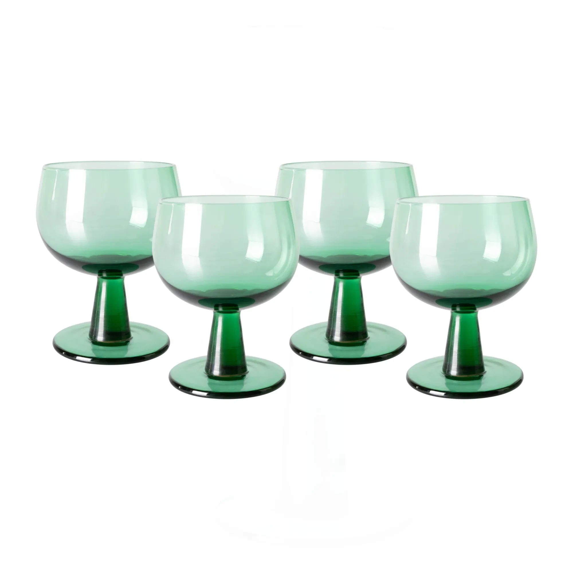 HKliving - Vasos con asa de esmeralda - Juego de 4 | Verde