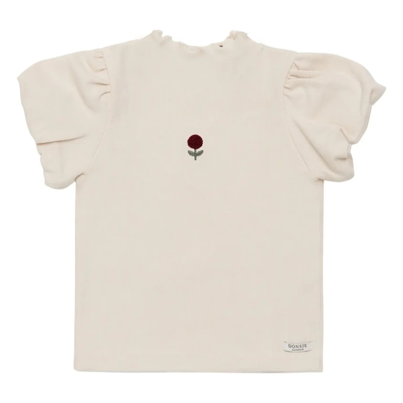 Donsje - Camiseta de algodón orgánico Marien Fleur | Crudo