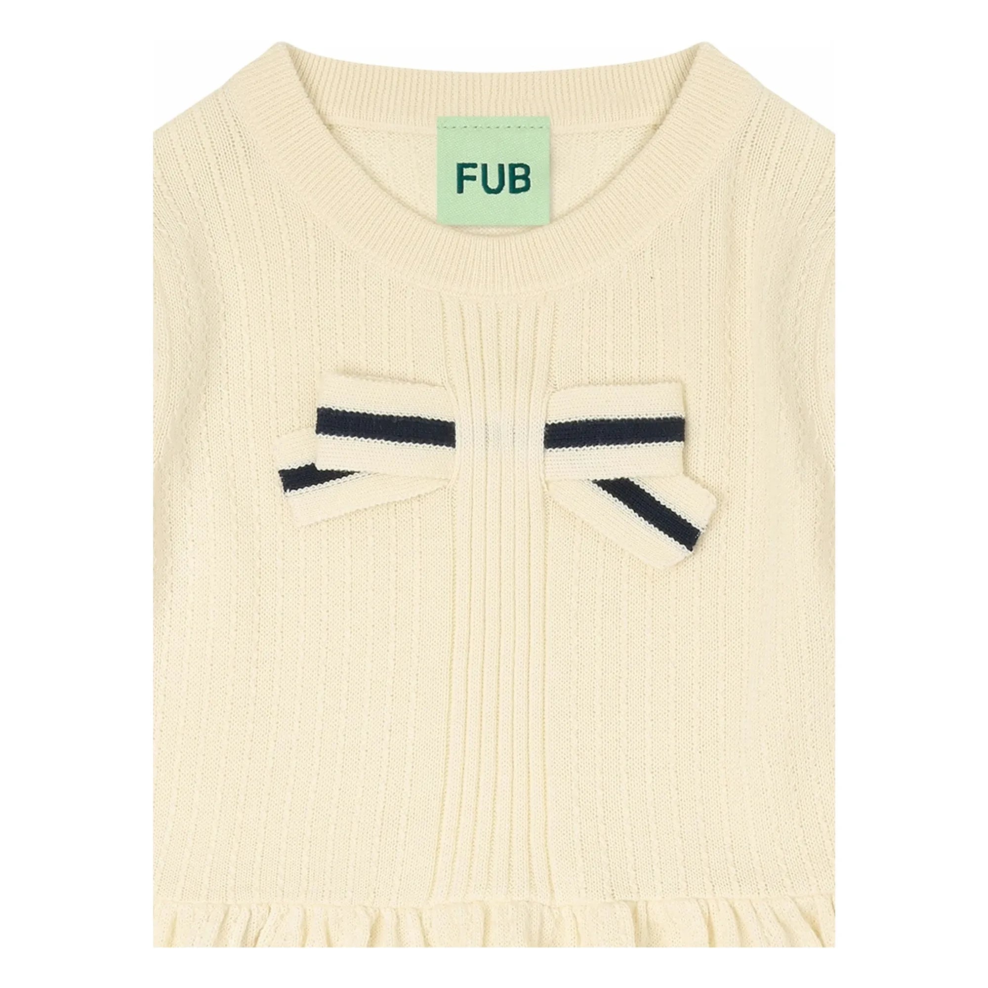FUB - Camiseta de lazo Punto fino Algodón orgánico | Crudo
