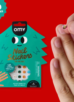 Omy - Calcomanías de uñas navideñas