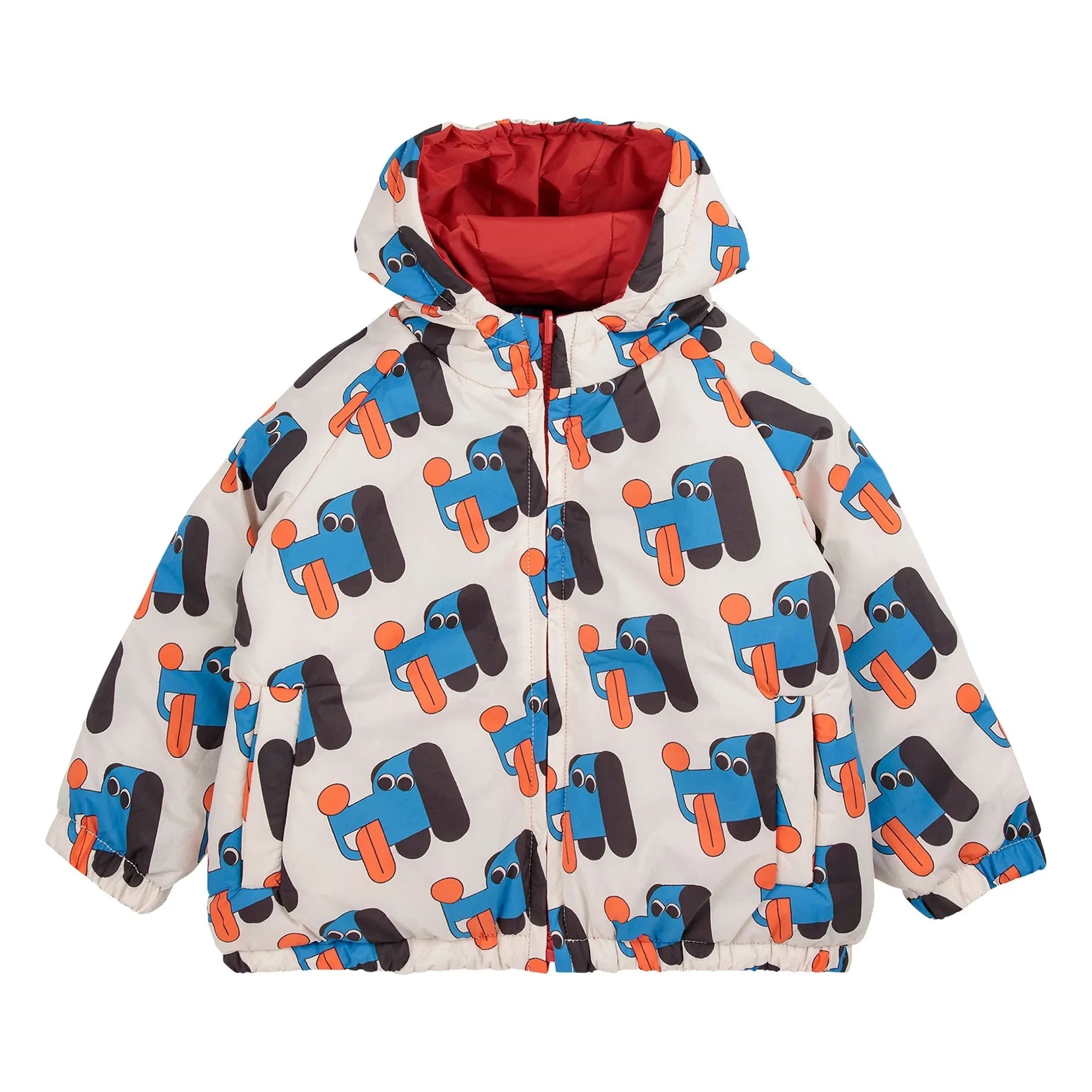 Bobo Choses - Chaqueta impermeable de fibra reciclada reversible para bebé | Azul