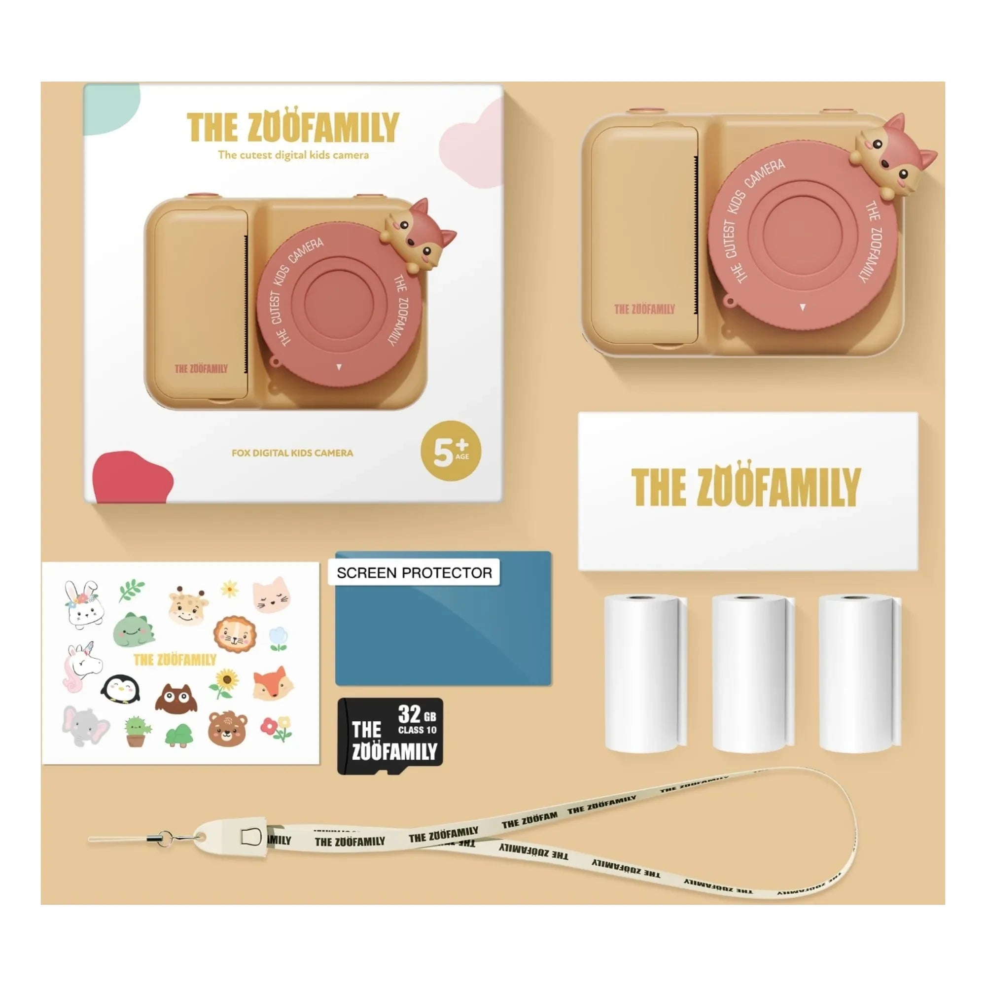 Zoofamily - Cámara estampada de zoo - Zorro