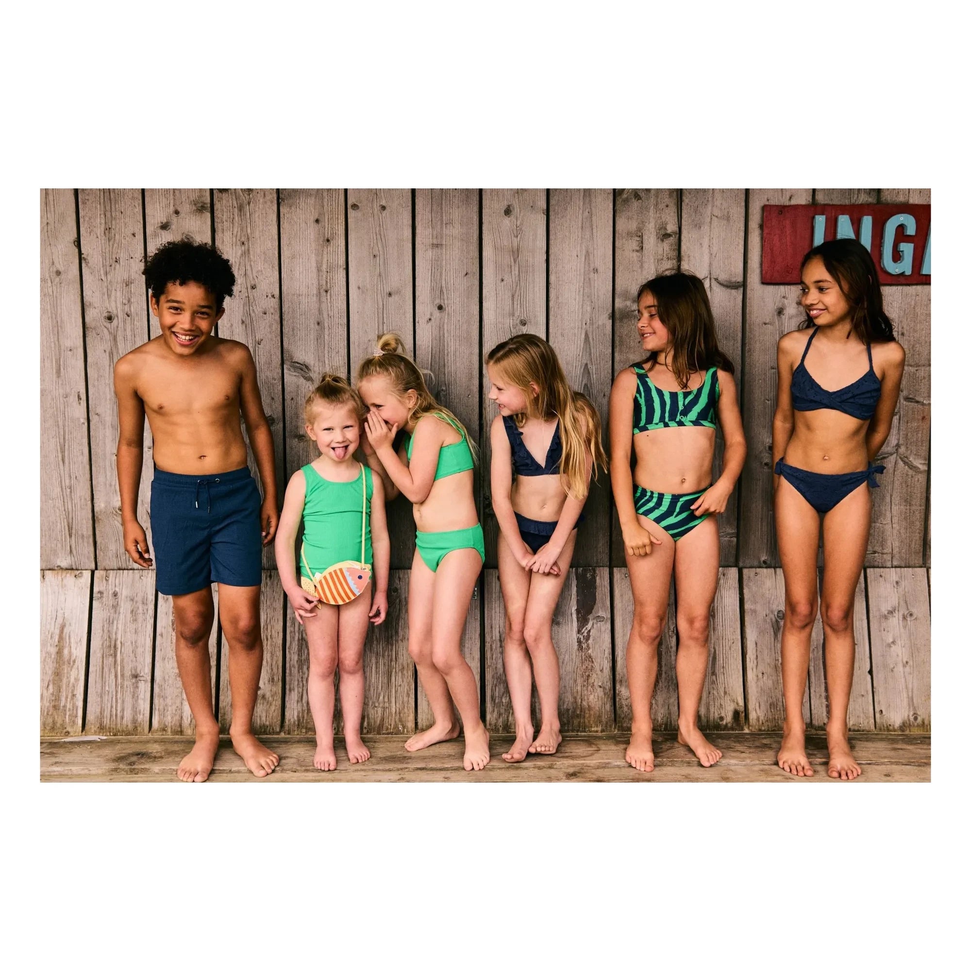 Beachlife - Bañador con textura lisa | Azul noche