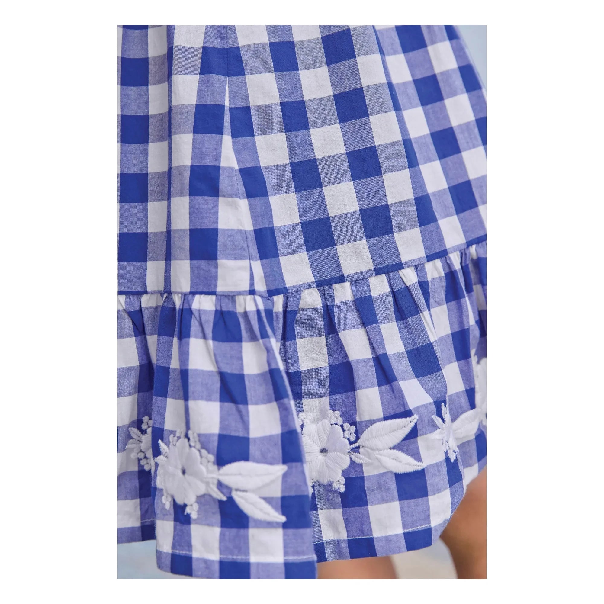 Tartine et Chocolat - Vestido de muselina con volantes | Azul real