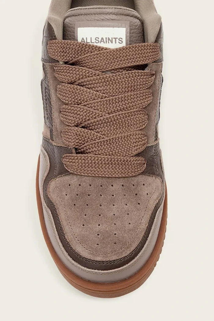 AllSaints Regan Plus Zapatilla Deportiva de Cuero de Perfil Bajo para Hombre