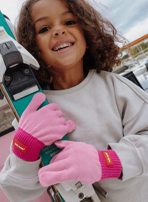 Hola Hossy - Guantes Orgánicos de Algodón Útiles | Rosa