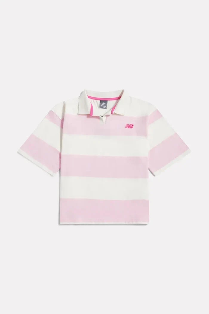 Camiseta New Balance de algodón con cuello para niños