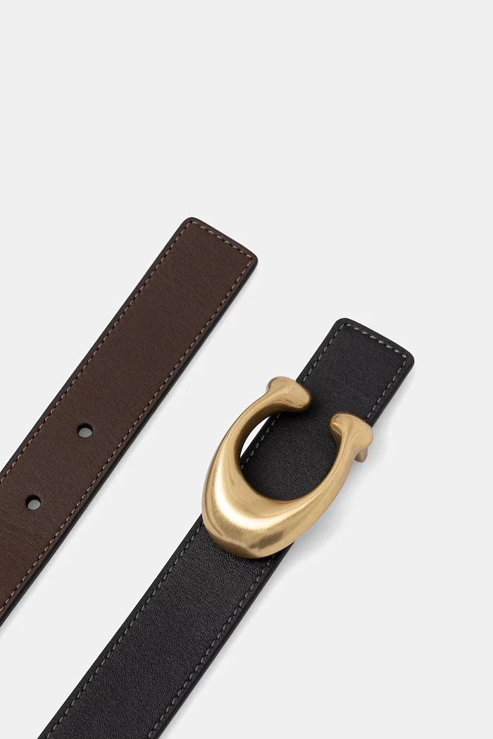 Cinturón de piel para mujer Coach reversible