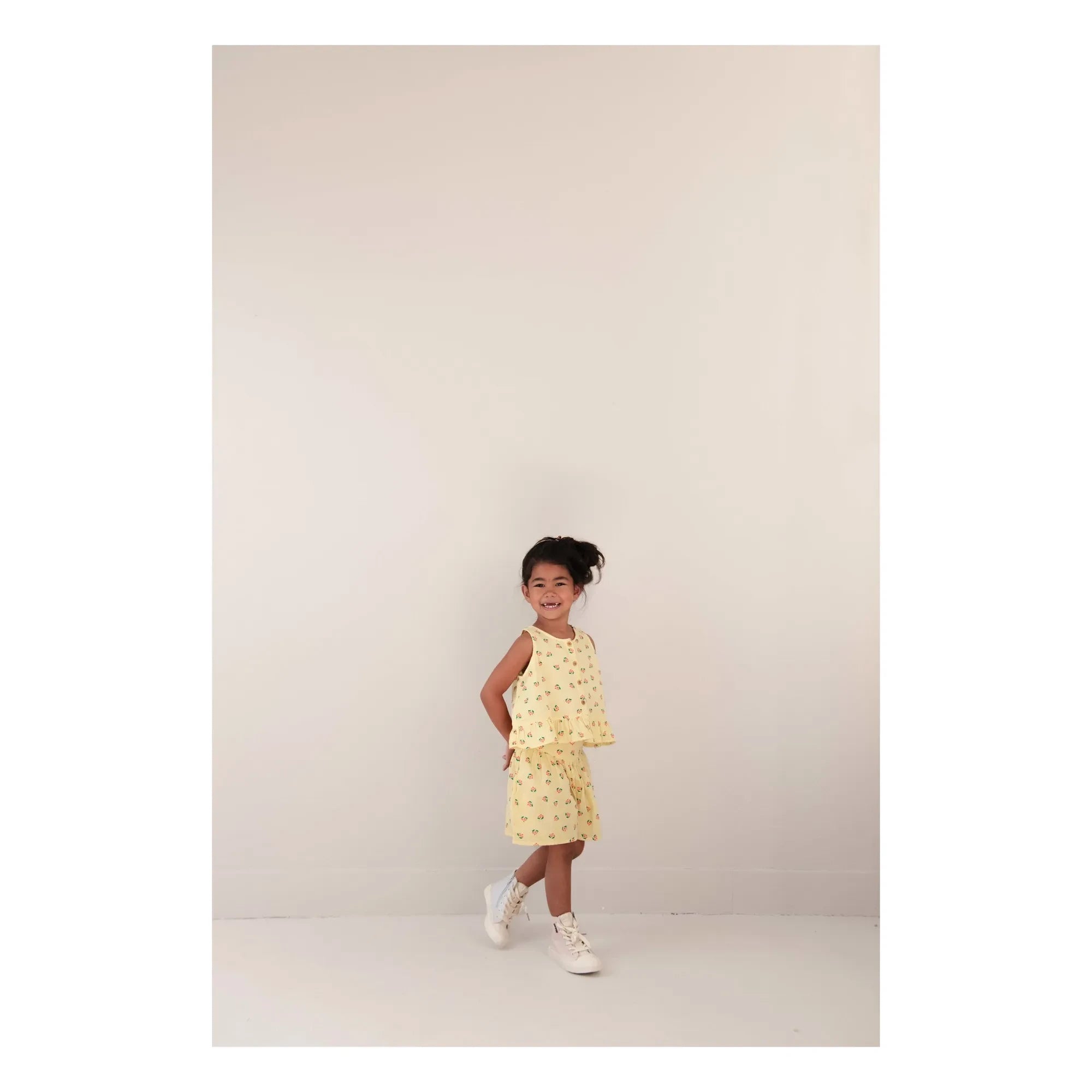 Jenest - Top de algodón orgánico Sofie Fleuri | Amarillo pálido