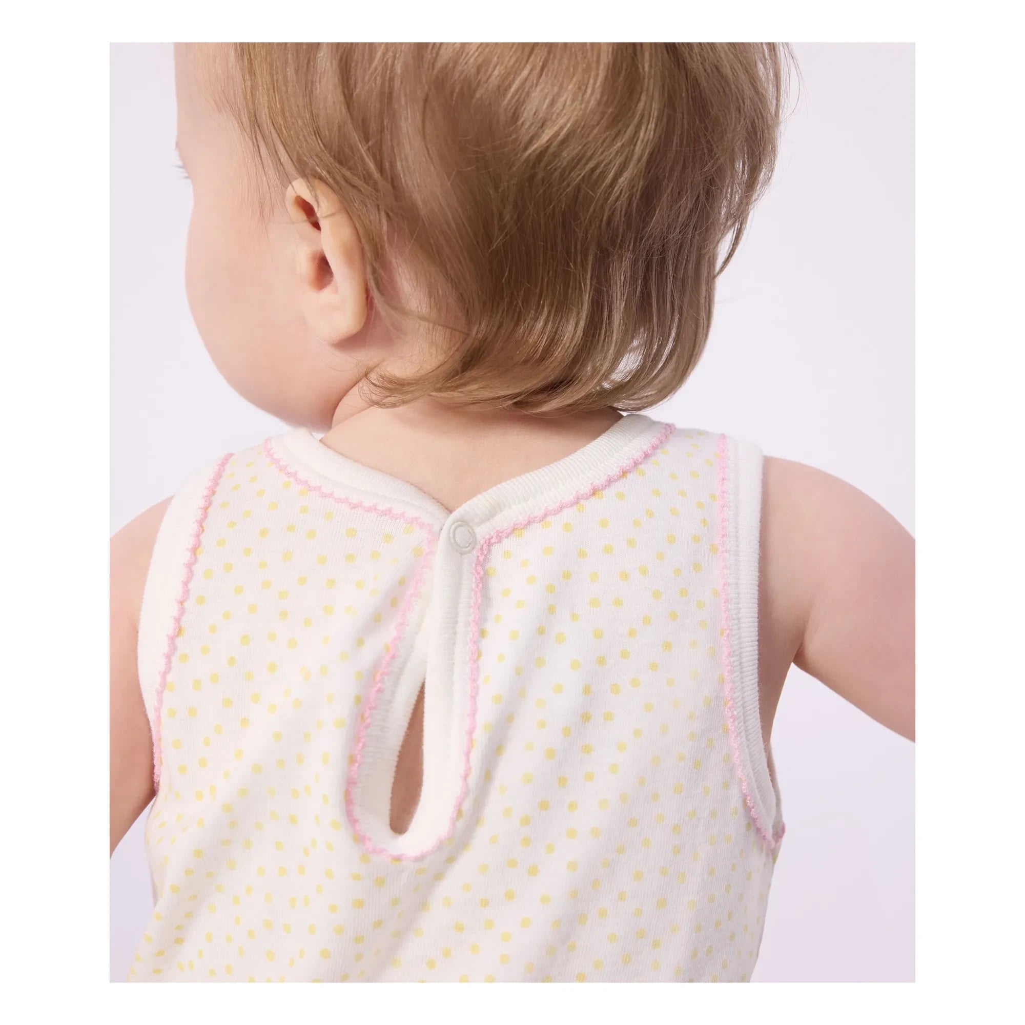 Petit Bateau - Pijama de lunares | Blanco