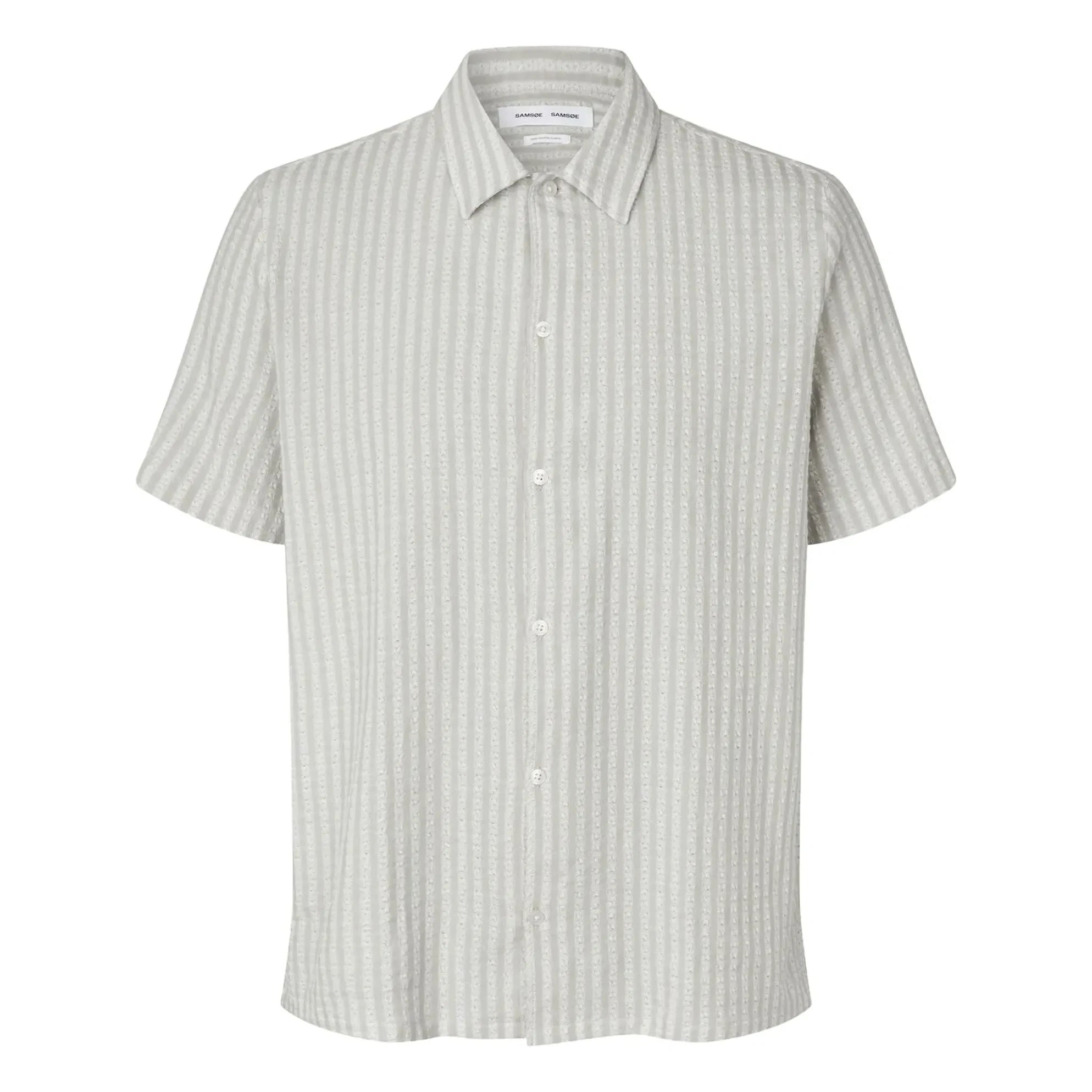 Samsoe Samsoe - Camisa de algodón de manga corta Avan JX | Gris claro