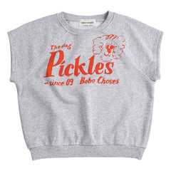 Bobo Choses - Sudadera sin mangas de algodón orgánico The Dog Pickles | Gris jaspeado