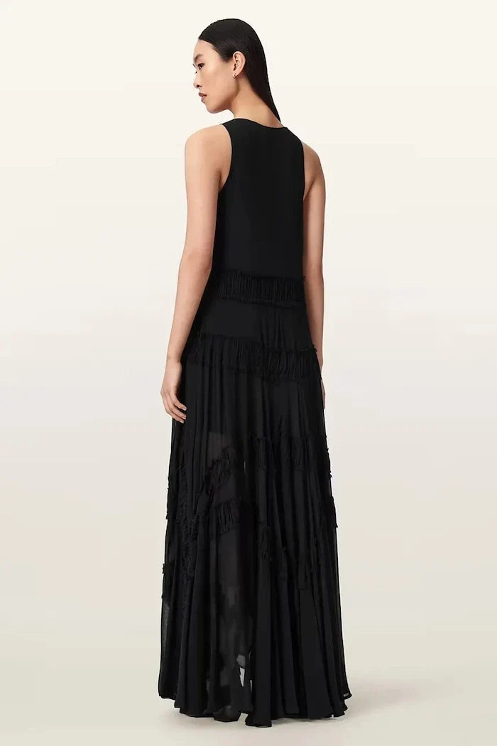 AllSaints Vestido asimétrico de viscosa DORINA
