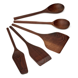 Serax - Utensilios de Cocina de Madera Maciza - Juego de 5 piezas
