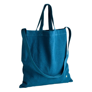 La cereza del pastel - Bolso City Iona, lona de algodón | Azul pavo real