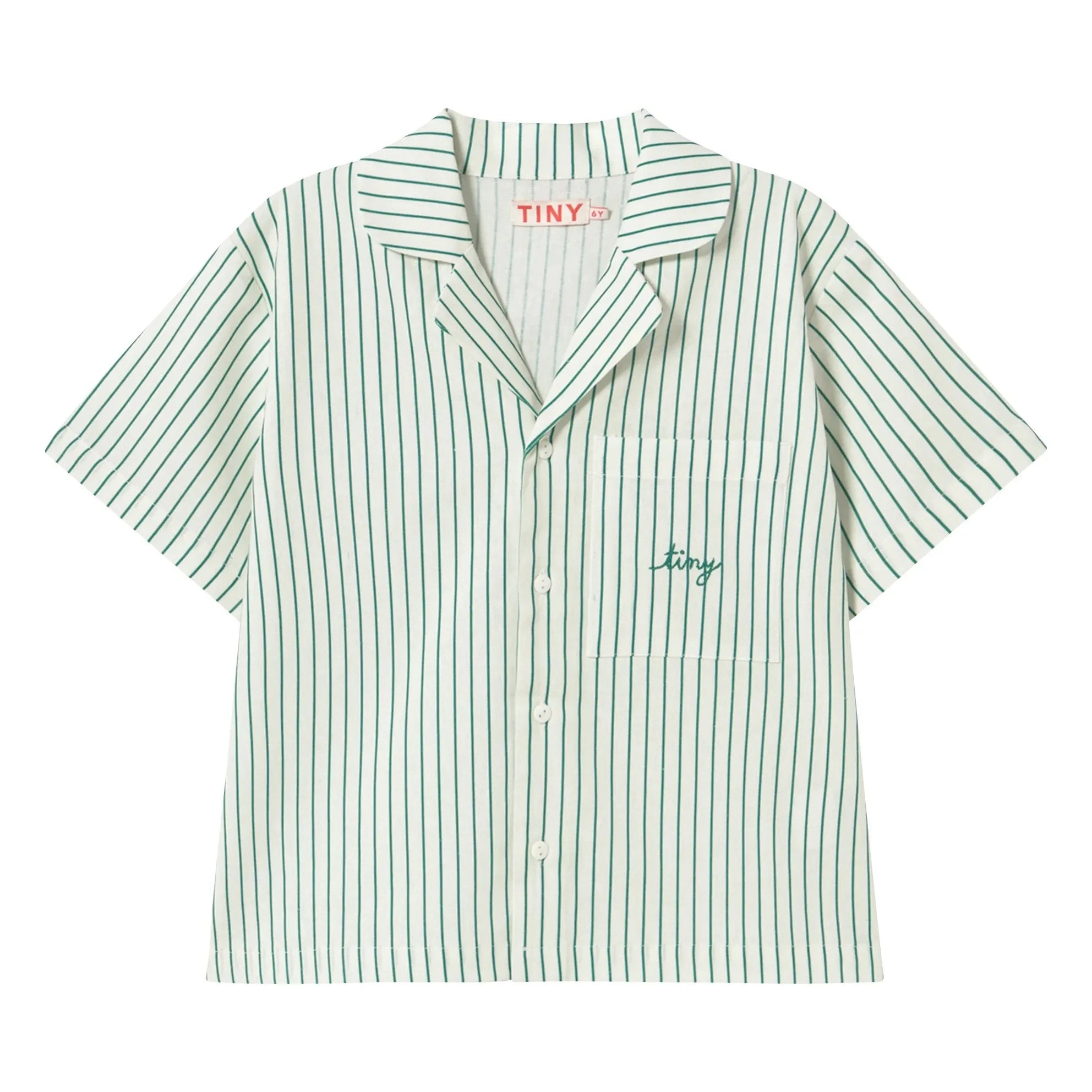 Tinycottons - Camisa de lino a rayas | Blanco
