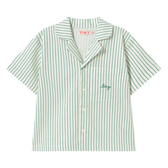Tinycottons - Camisa de lino a rayas | Blanco