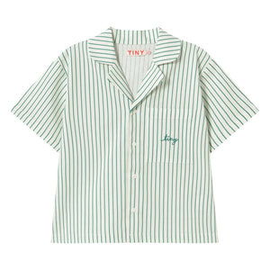 Tinycottons - Camisa de lino a rayas | Blanco