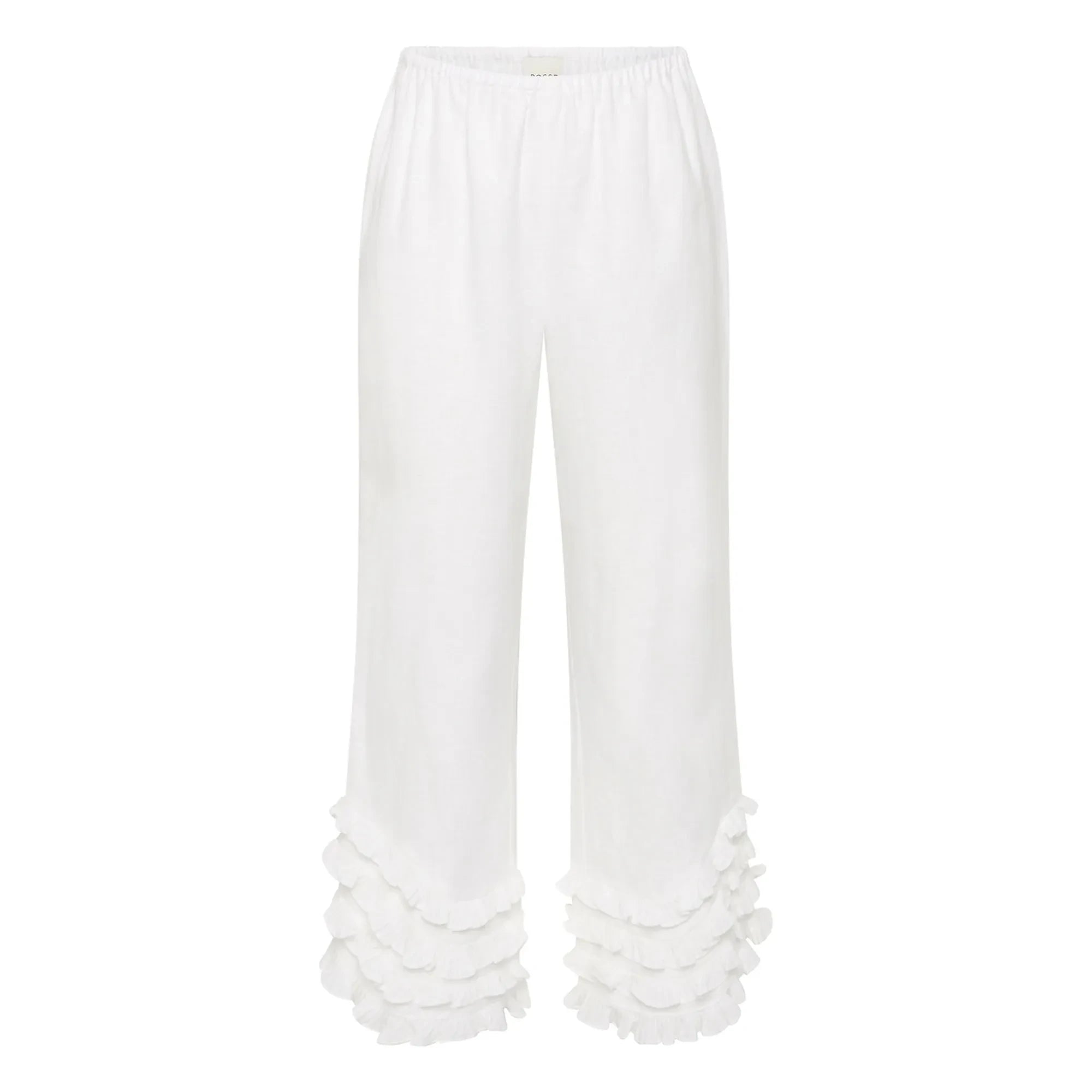 Posse - Pantalones de lino Florence | Blanco - Marfil