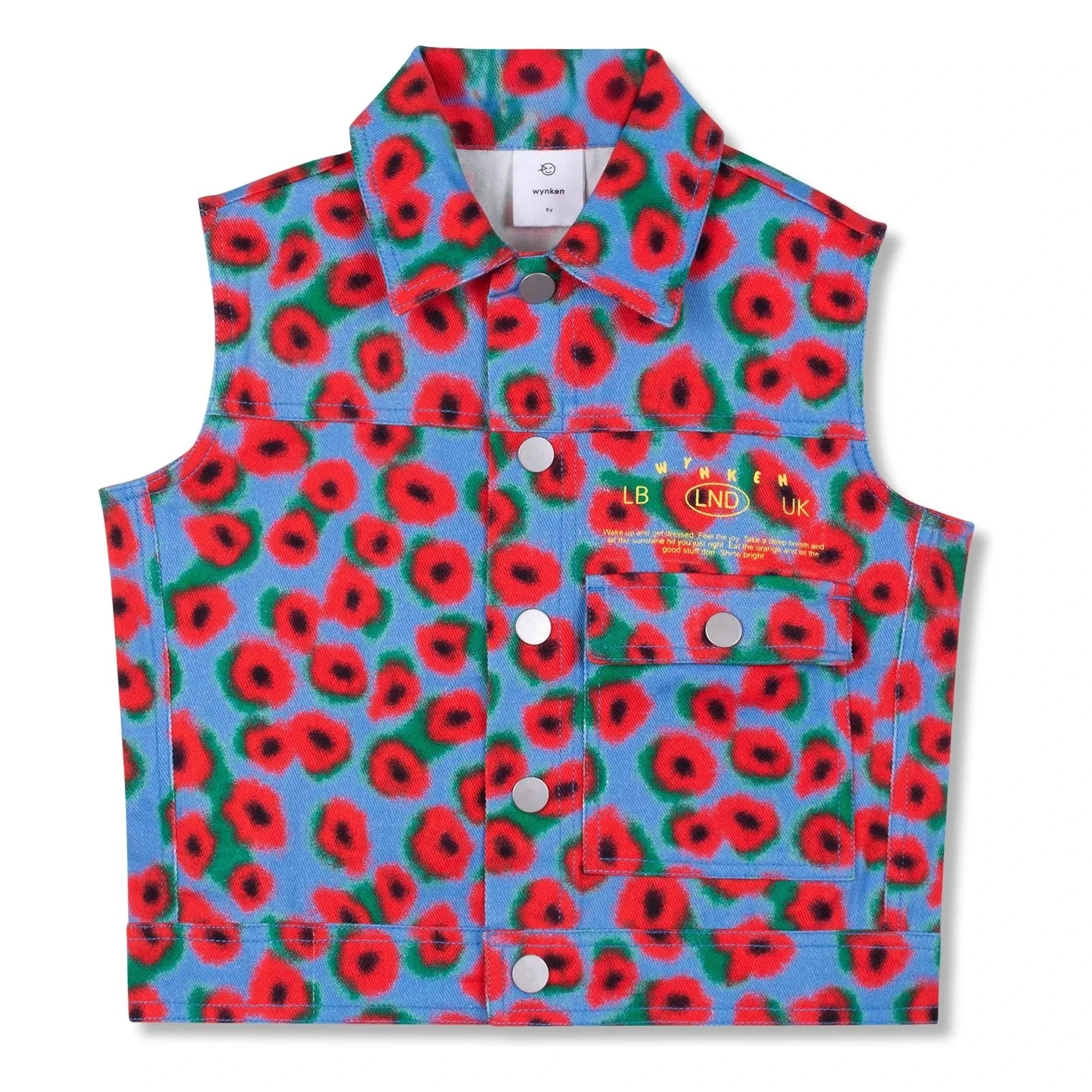 Wynken - Chaleco sin mangas Fleurie Kot | Azul