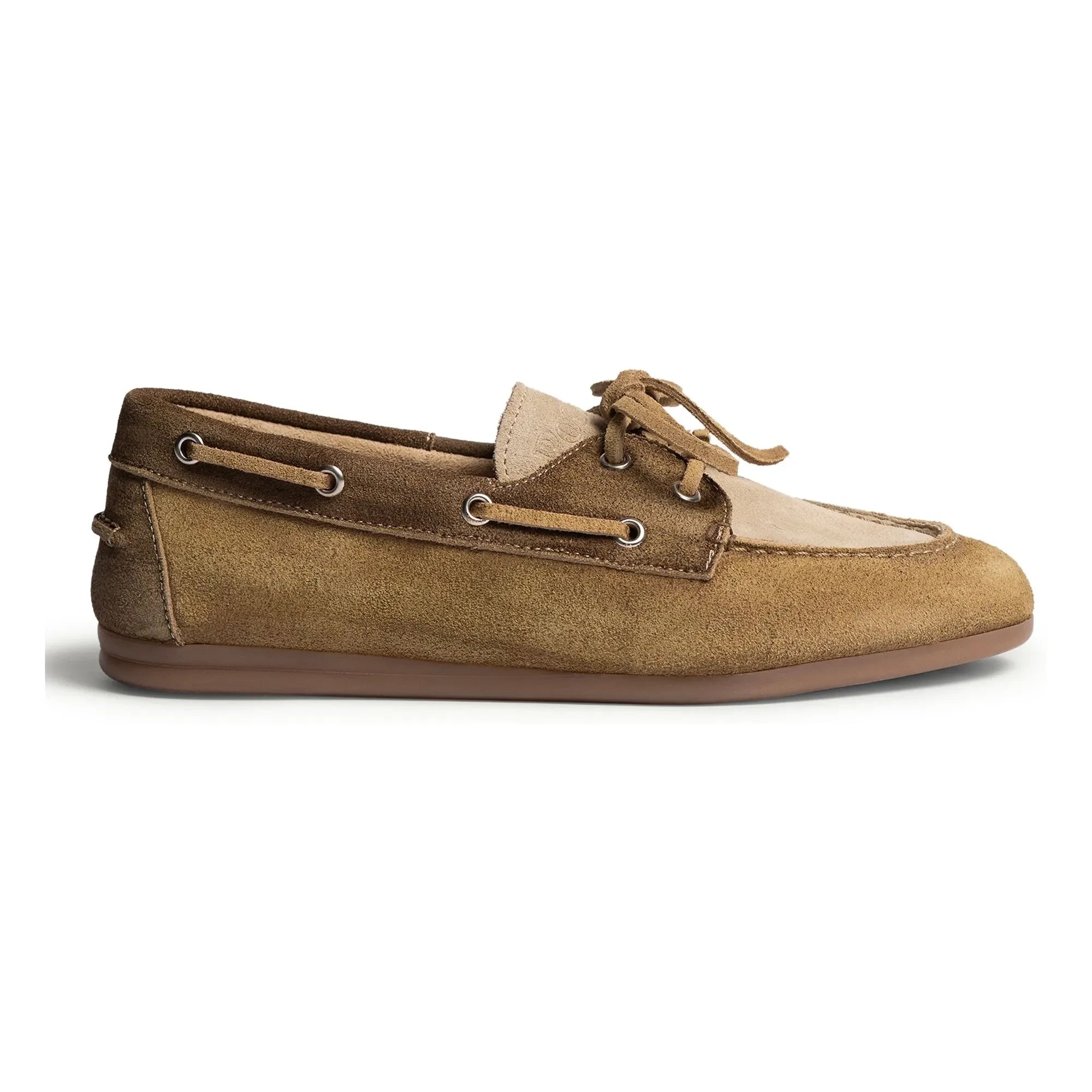 Posa - Zapatos Náuticos Patchwork | Marrón Tabaco