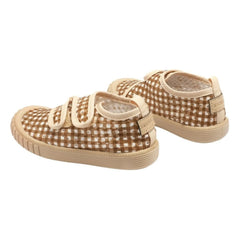 Grech & Co - Zapatillas de Fibra Reciclada Scratch Play Vichy | Mostaza