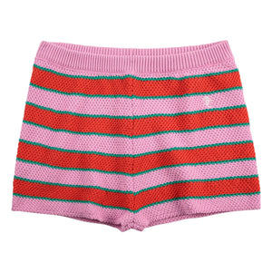 Bobo Choses - Shorts de rayas de algodón orgánico | Rosa