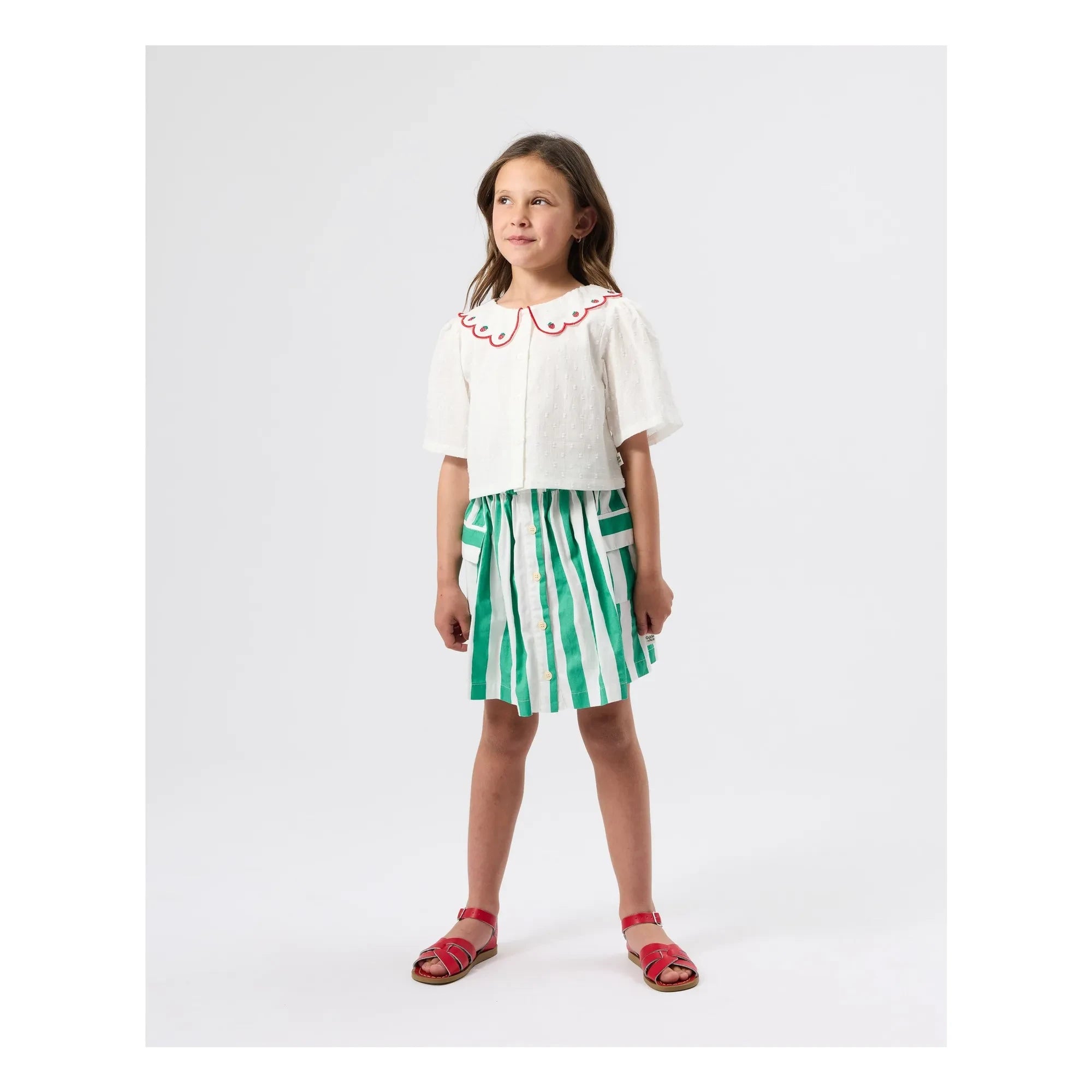 Goldie + Ace - Blusa corta fresa | Marfil