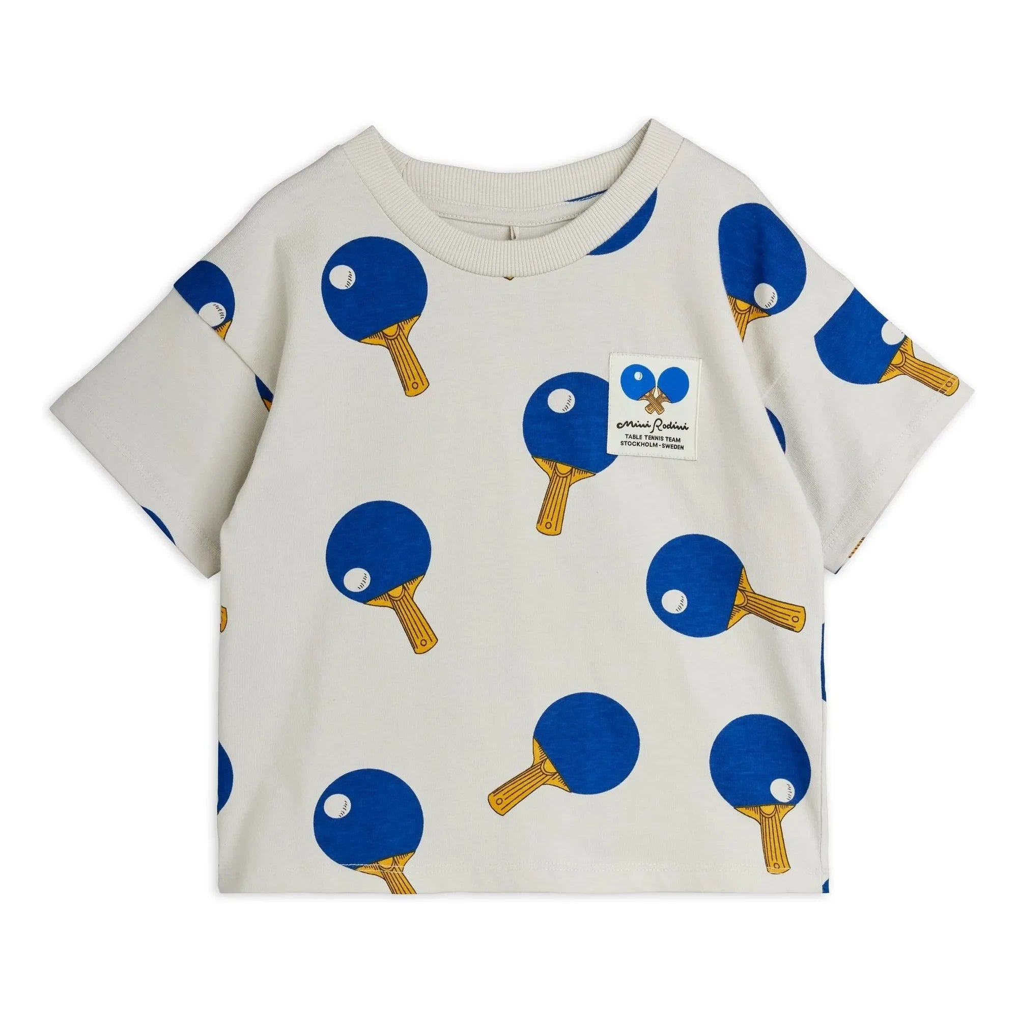 Mini Rodini - Camiseta de tenis de mesa de algodón orgánico | Gris