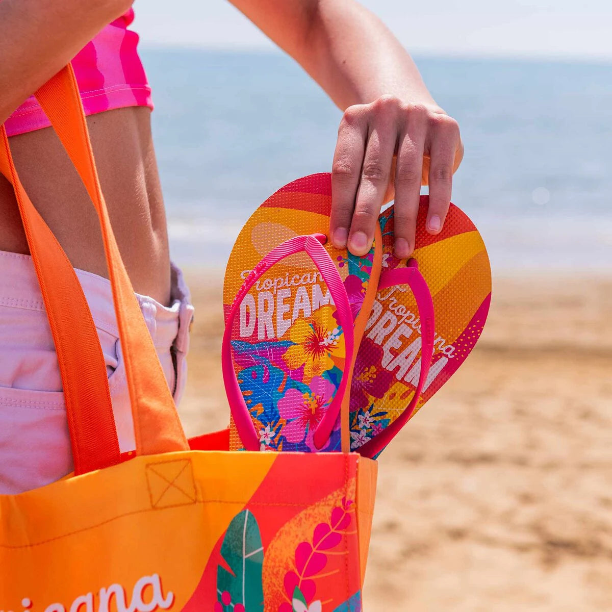 Legami - Talla 40/41 Chanclas Slim Tropicana Dream