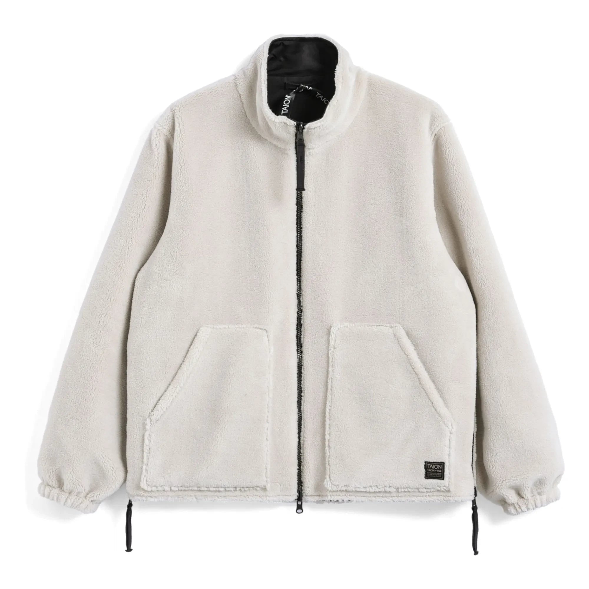 Taion - Chaqueta de boa militar de doble cara | Negro