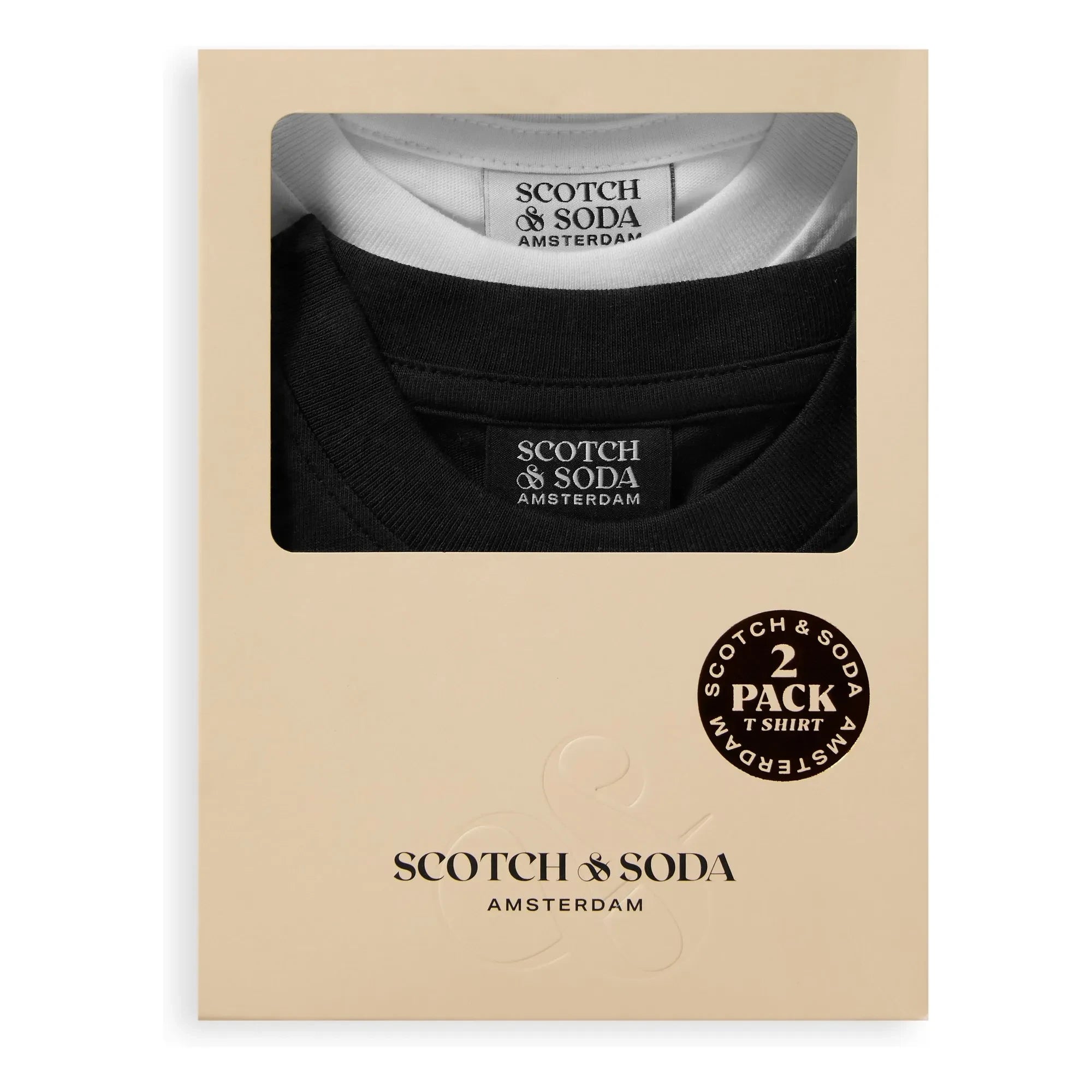 Scotch & Soda - Set de 2 camisetas de algodón orgánico | Negro