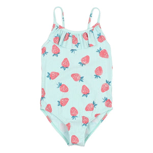 Búho - Bañador acanalado con estampado de fresas | Aqua