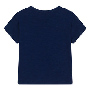 Petit Bateau - Camiseta Marmiton Flameada de Punto | Azul Marino