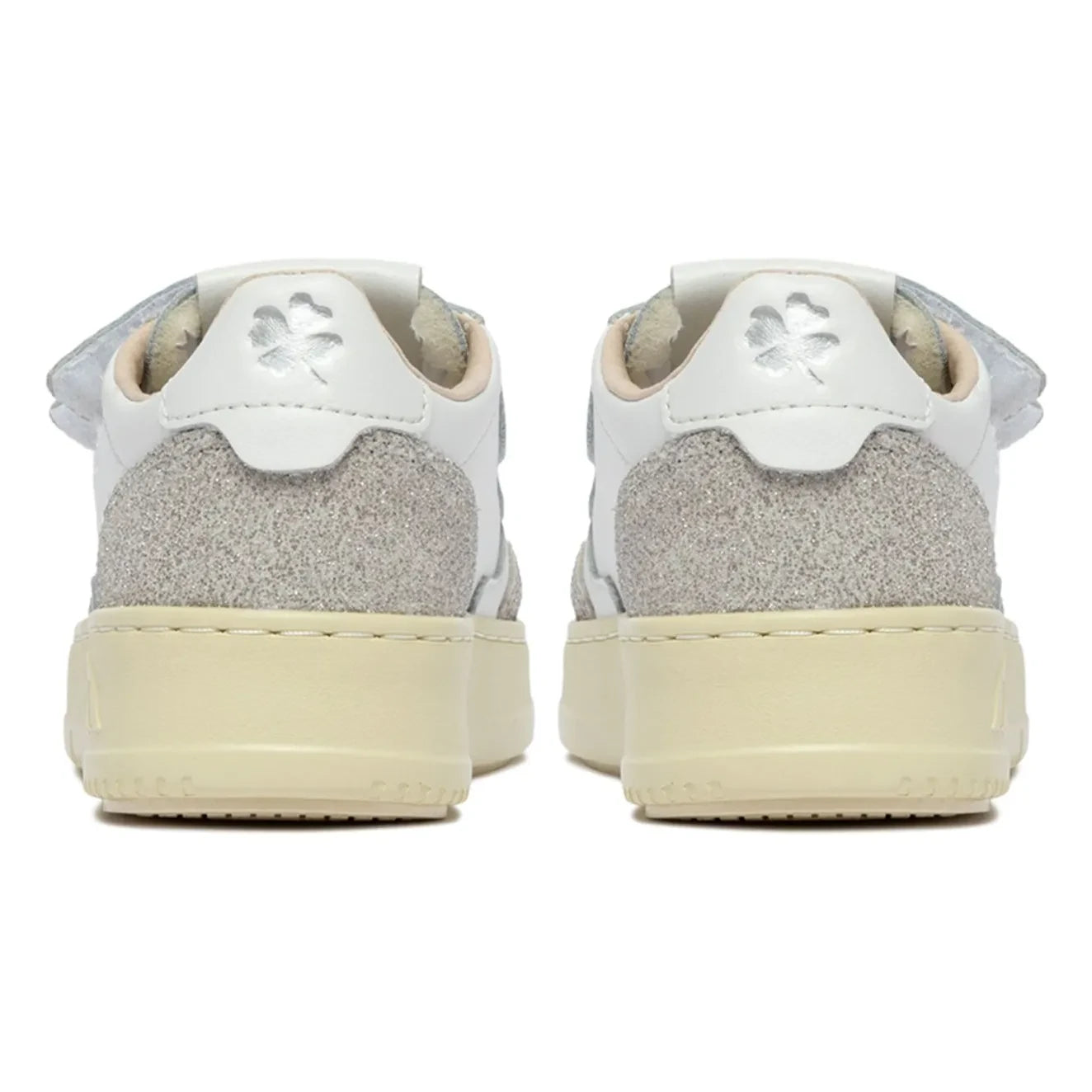Autry - Zapatillas Bajas de Glitter de Piel Kidstripes para Niños | Plata