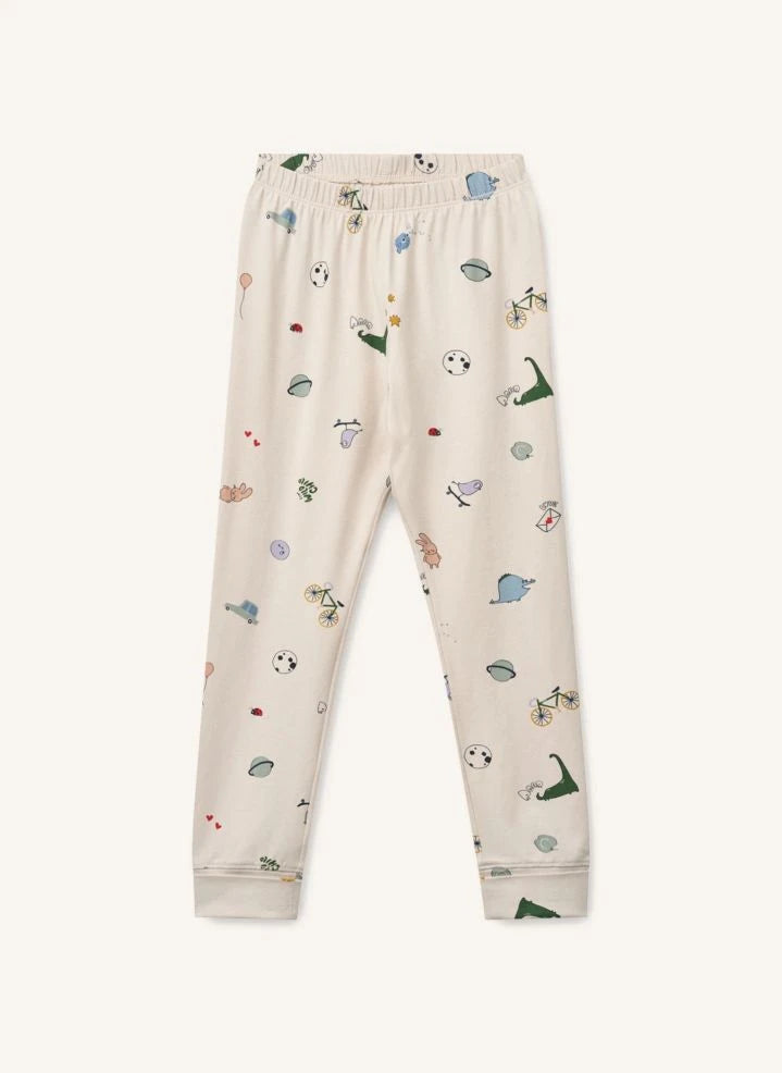Liewood - Wilhelm Pijama de Algodón Orgánico con Diseño de Animales | Arena