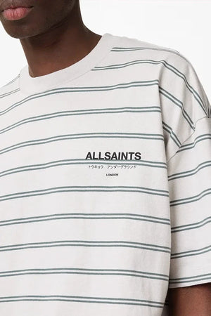 Camiseta de hombre de algodón con rayas UNDERGRND de AllSaints