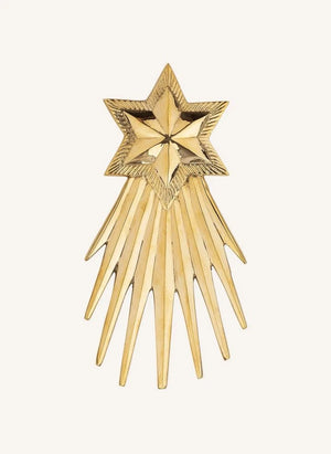 Anna + Nina - Adorno de Pared para Pedir un Deseo en la Estrella de Navidad | Oro