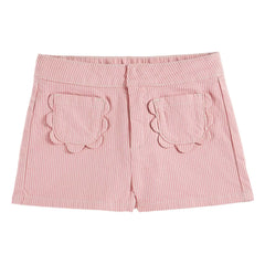 Emile et Ida - Pantalón corto a rayas y flores | Rosa