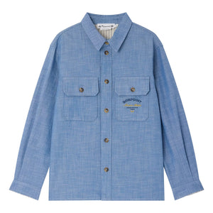 Bonpoint - Camisa de algodón orgánico Eddy Chambray | Azul