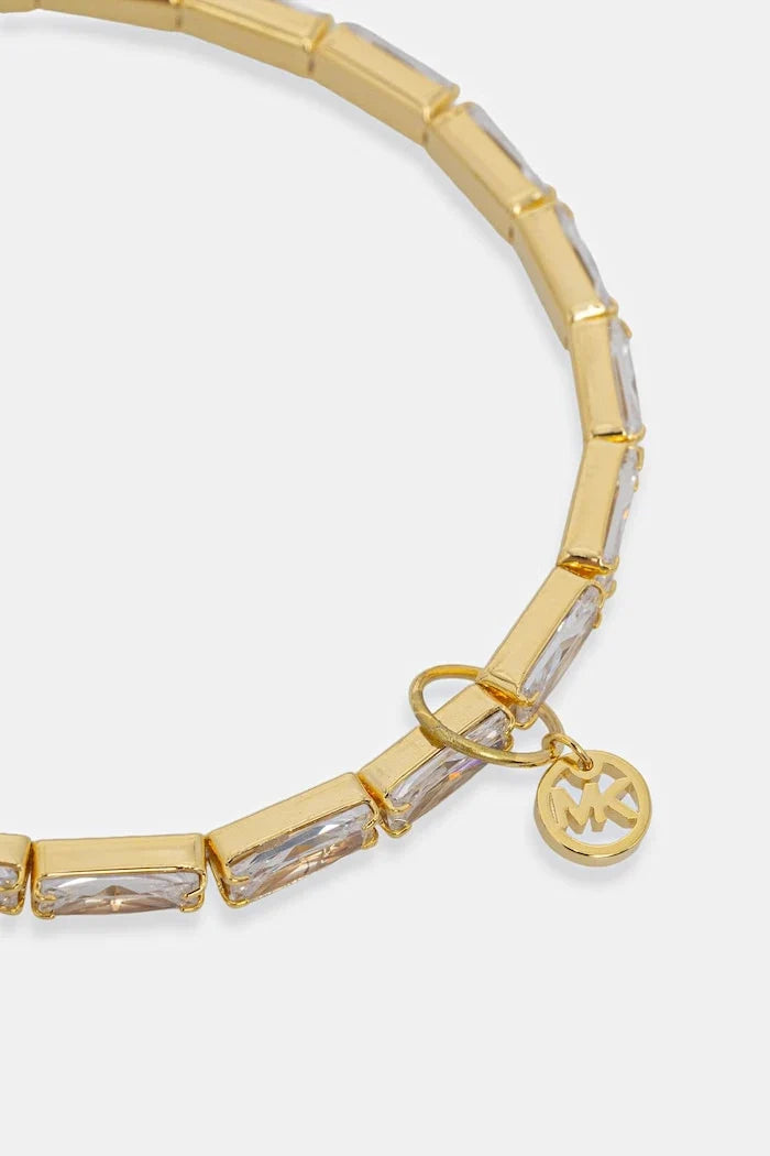 Michael Kors pulsera de mujer bañada en oro con circonitas